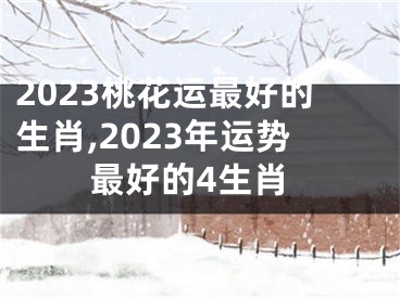2023桃花运最好的生肖,2023年运势最好的4生肖