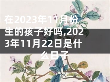在2023年11月份生的孩子好吗,2023年11月22日是什么日子