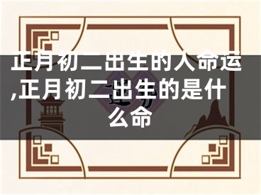 正月初二出生的人命运,正月初二出生的是什么命