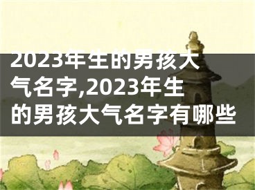 2023年生的男孩大气名字,2023年生的男孩大气名字有哪些