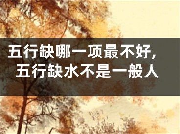 五行缺哪一项最不好,五行缺水不是一般人