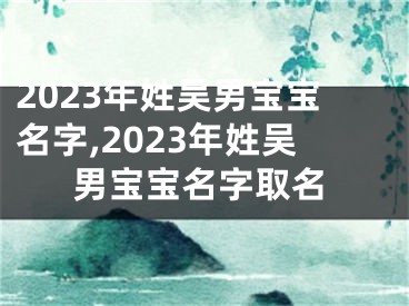 2023年姓吴男宝宝名字,2023年姓吴男宝宝名字取名
