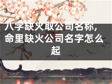 八字缺火取公司名称,命里缺火公司名字怎么起