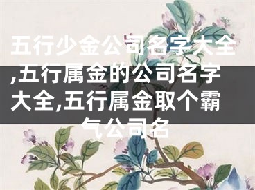 五行少金公司名字大全,五行属金的公司名字大全,五行属金取个霸气公司名