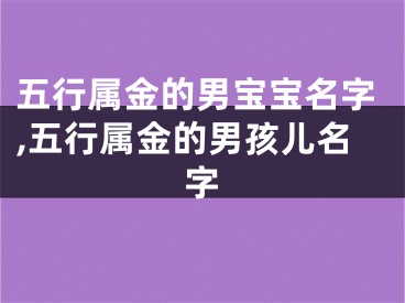 五行属金的男宝宝名字,五行属金的男孩儿名字