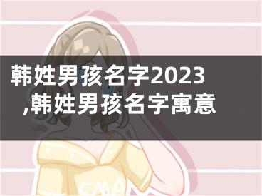 韩姓男孩名字2023,韩姓男孩名字寓意