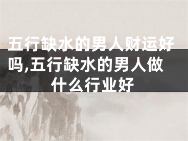 五行缺水的男人财运好吗,五行缺水的男人做什么行业好