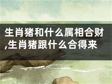 生肖猪和什么属相合财,生肖猪跟什么合得来
