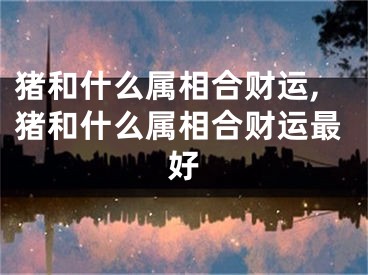 猪和什么属相合财运,猪和什么属相合财运最好