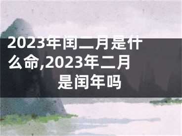 2023年闰二月是什么命,2023年二月是闰年吗