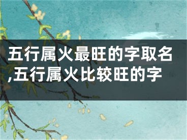 五行属火最旺的字取名,五行属火比较旺的字