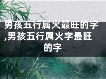 男孩五行属火最旺的字,男孩五行属火字最旺的字