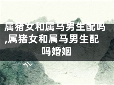 属猪女和属马男生配吗,属猪女和属马男生配吗婚姻