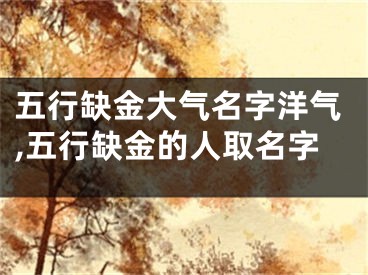 五行缺金大气名字洋气,五行缺金的人取名字