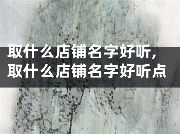 取什么店铺名字好听,取什么店铺名字好听点