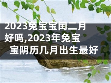2023兔宝宝闰二月好吗,2023年兔宝宝阴历几月出生最好