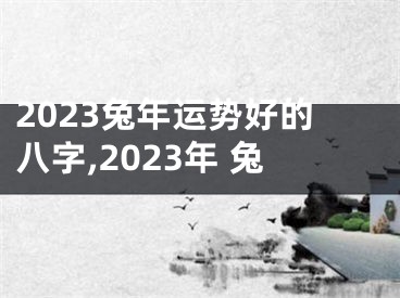 2023兔年运势好的八字,2023年 兔