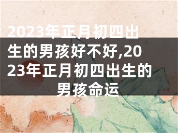 2023年正月初四出生的男孩好不好,2023年正月初四出生的男孩命运