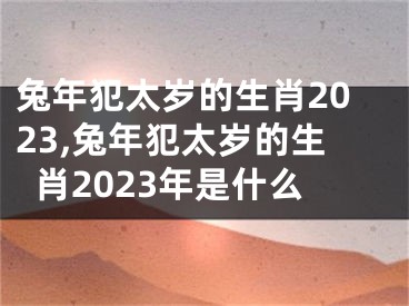 兔年犯太岁的生肖2023,兔年犯太岁的生肖2023年是什么