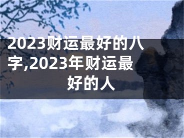 2023财运最好的八字,2023年财运最好的人