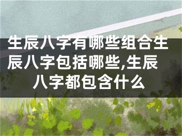 生辰八字有哪些组合生辰八字包括哪些,生辰八字都包含什么