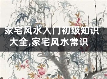 家宅风水入门初级知识大全,家宅风水常识