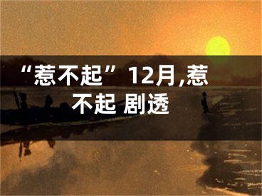 “惹不起”12月,惹不起 剧透