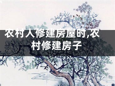 农村人修建房屋时,农村修建房子