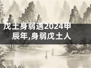 戊土身弱遇2024甲辰年,身弱戊土人
