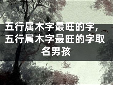 五行属木字最旺的字,五行属木字最旺的字取名男孩