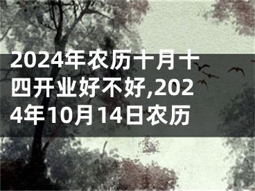 2024年农历十月十四开业好不好,2024年10月14日农历