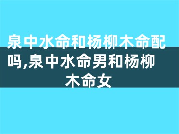 泉中水命和杨柳木命配吗,泉中水命男和杨柳木命女