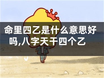 命里四乙是什么意思好吗,八字天干四个乙