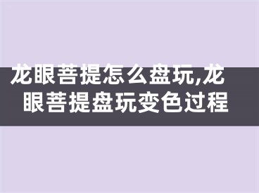 龙眼菩提怎么盘玩,龙眼菩提盘玩变色过程