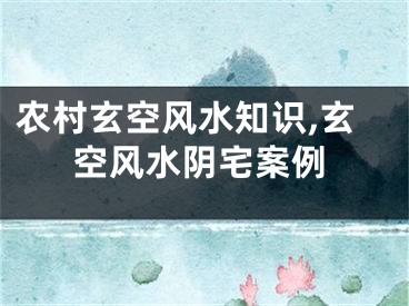 农村玄空风水知识,玄空风水阴宅案例