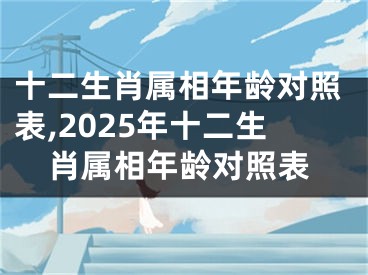十二生肖属相年龄对照表,2025年十二生肖属相年龄对照表
