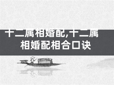 十二属相婚配,十二属相婚配相合口诀