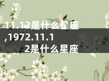 11.12是什么星座,1972.11.12是什么星座
