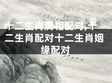 十二生肖属相配对,十二生肖配对十二生肖姻缘配对