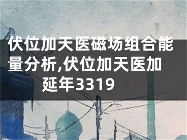 伏位加天医磁场组合能量分析,伏位加天医加延年3319