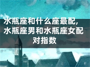 水瓶座和什么座最配,水瓶座男和水瓶座女配对指数