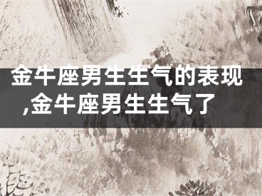 金牛座男生生气的表现,金牛座男生生气了