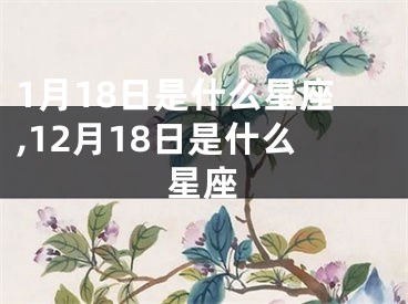 1月18日是什么星座,12月18日是什么星座