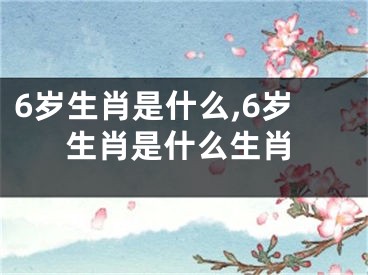 6岁生肖是什么,6岁生肖是什么生肖