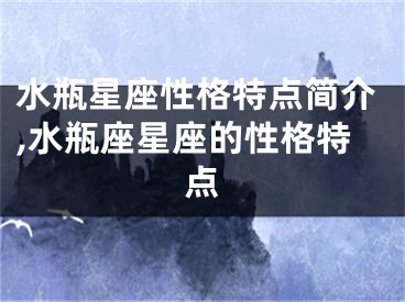 水瓶星座性格特点简介,水瓶座星座的性格特点