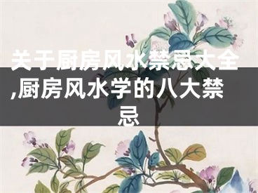关于厨房风水禁忌大全,厨房风水学的八大禁忌
