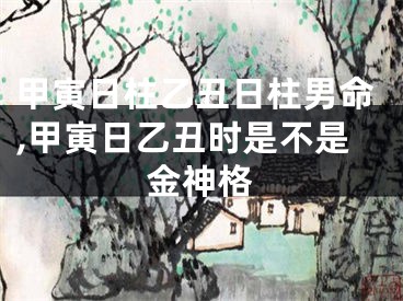 甲寅日柱乙丑日柱男命,甲寅日乙丑时是不是金神格
