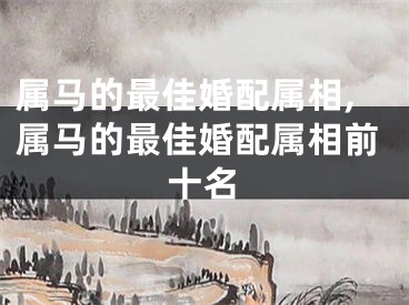 属马的最佳婚配属相,属马的最佳婚配属相前十名