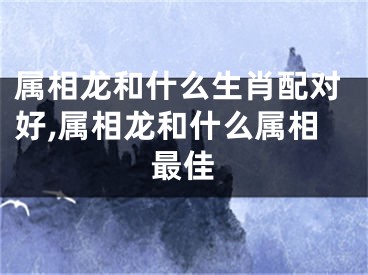 属相龙和什么生肖配对好,属相龙和什么属相最佳