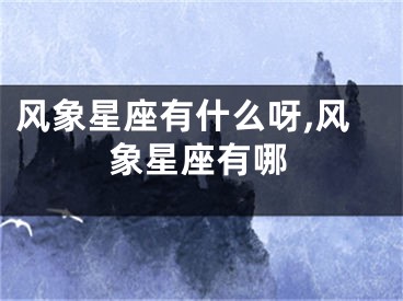 风象星座有什么呀,风象星座有哪